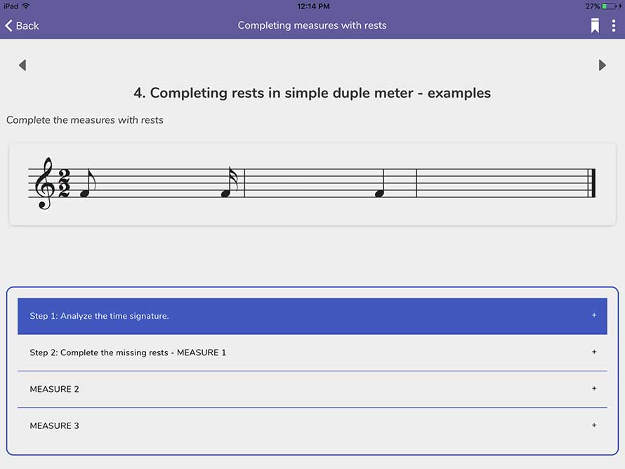 Completing measures with rests